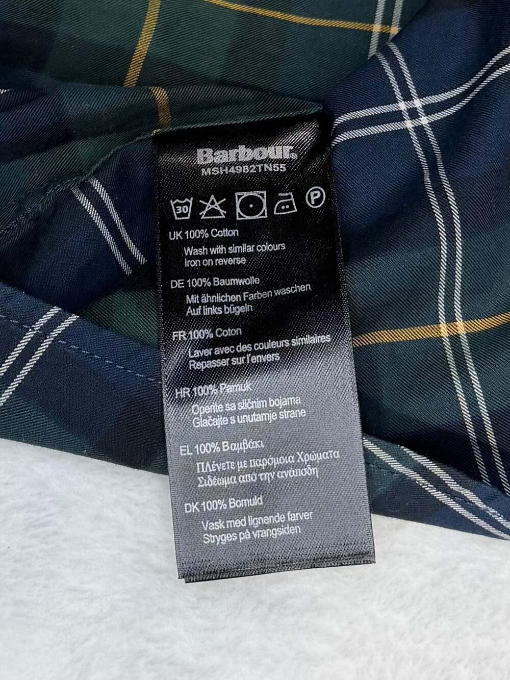 Barbour Dunoon Tailored Fit Tartan Plaid Button Down Shirt Size Xxl View 6